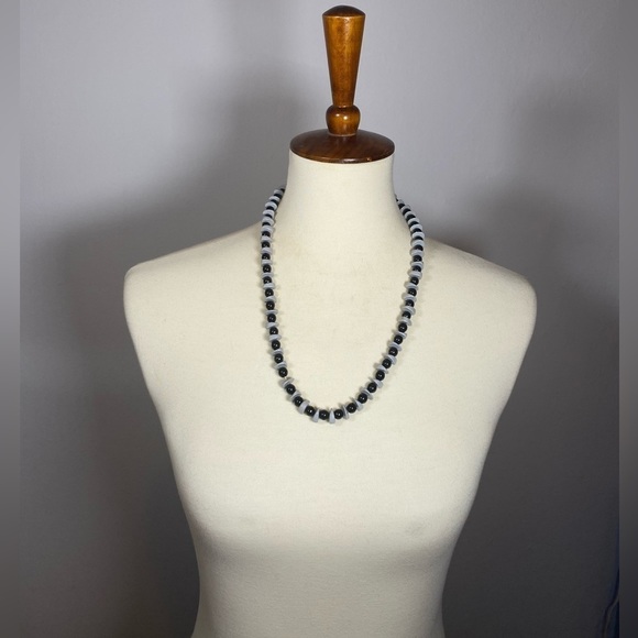 Black and Grey Beaded Necklace - Picture 5 of 5